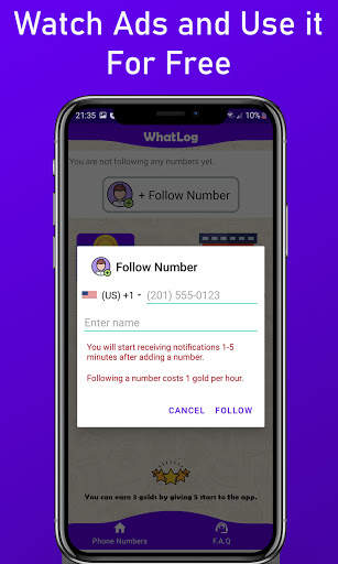Whatlog - Free Whatsapp Tracker - Last Seen screenshot 2
