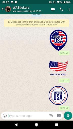 USA Stickers for WhatsApp - WAStickerApps United screenshot 3