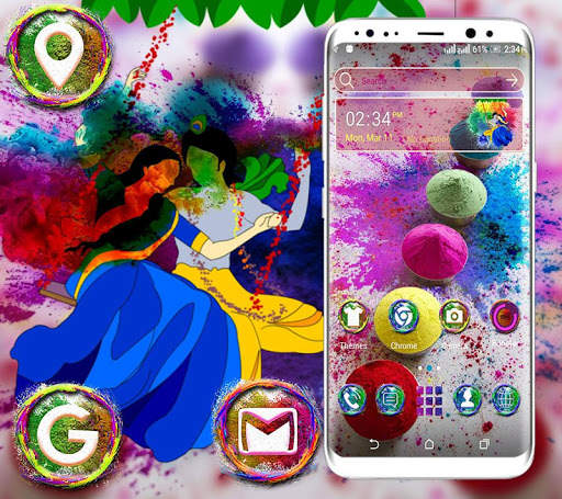 Holi Launcher Theme screenshot 1