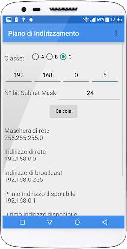 Piano di Indirizzamento (Strumenti di rete) screenshot 2
