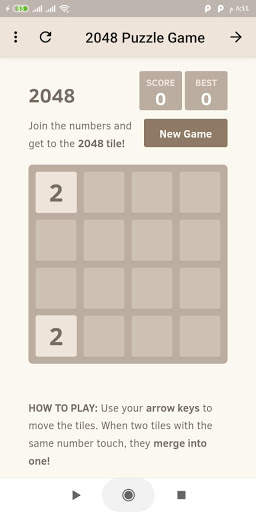 2048 Puzzle Game screenshot 1