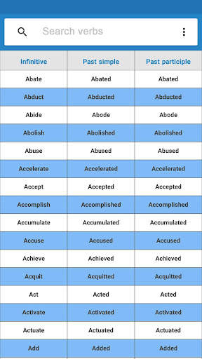 English Verb forms screenshot 1