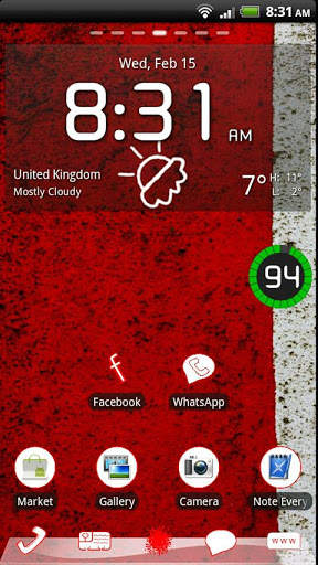 Red & White Go Launcher EX screenshot 1