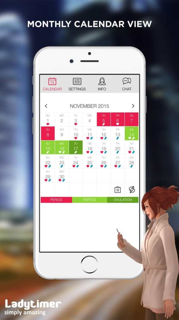 Ladytimer Period Calendar screenshot 2