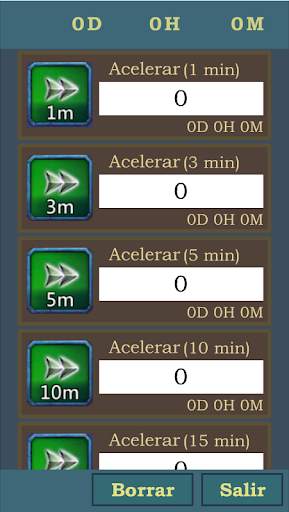 Calculadora Speed Up Lords Mobile screenshot 2