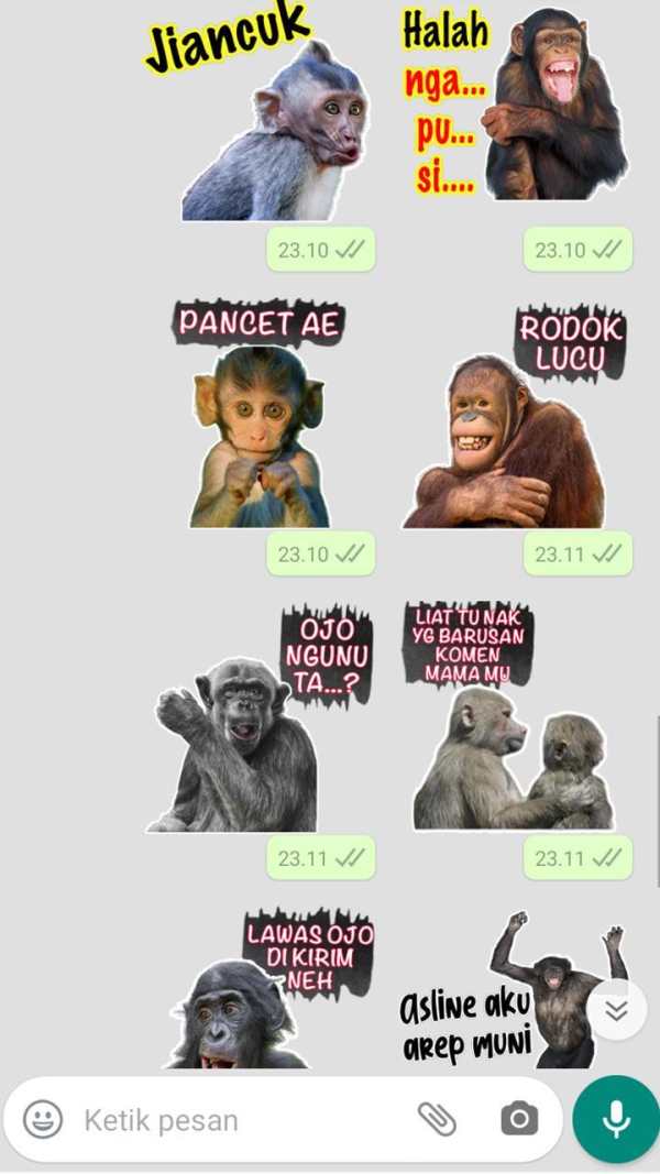 Stiker WA Monyet Jawa Lucu screenshot 6