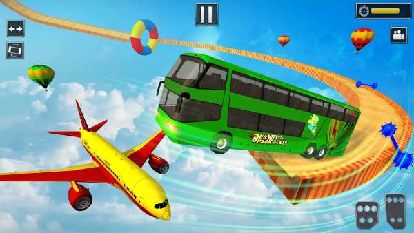 Police Mega Ramp Bus Stunts : Impossible Tracks 3D screenshot 2