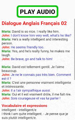 dialoge anglais français audio скриншот 3