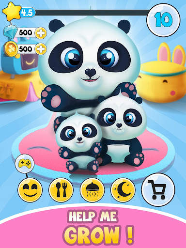 Pu - Cute giant panda bear, virtual pet care game screenshot 8