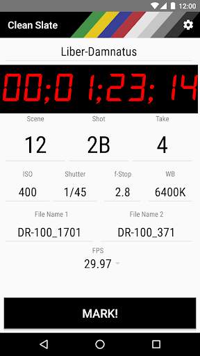 Clean Slate – Clapperboard & Log screenshot 1