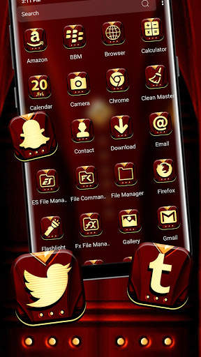 Royal Red Launcher Theme screenshot 2