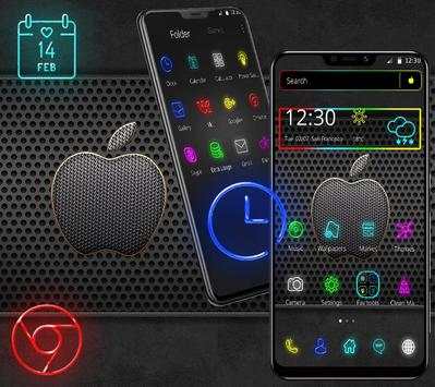 Neon Apple Launcher Theme🍎 screenshot 4