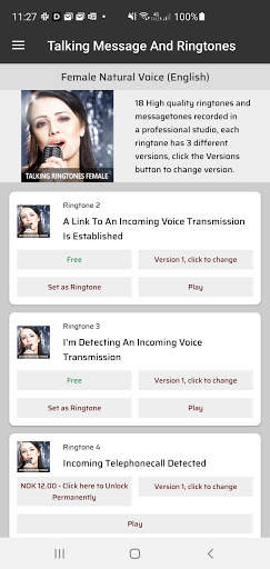 Talking Message and Ringtones Free screenshot 1