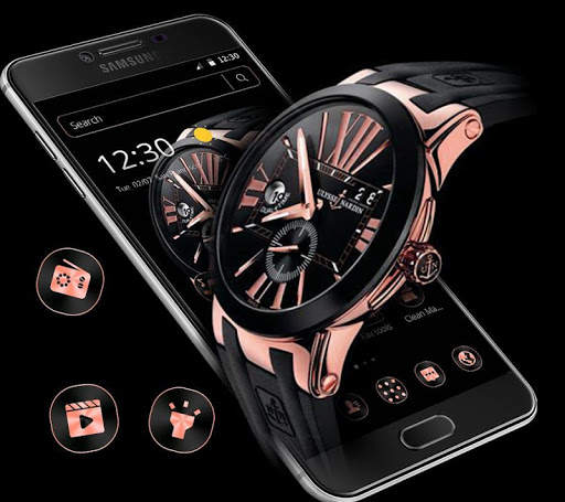 Rose Gold Watch Black Theme screenshot 5