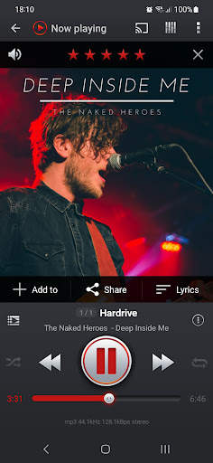 PlayerPro Red Fusion Skin screenshot 1