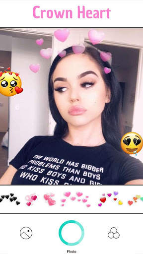 Crown Heart Emoji Camera Editor screenshot 1