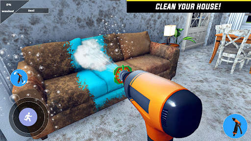 Power Gun House Washing Game screenshot 1