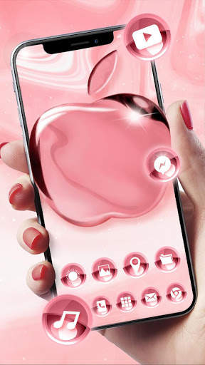 Pink Rose Gold Launcher Theme Live HD Wallpaper screenshot 2