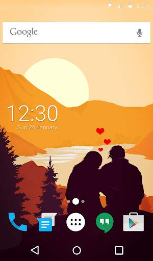 Sunset Love Animated Keyboard   Live Wallpaper screenshot 6