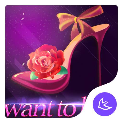 Purple kawaii Love—APUS launcher free theme 267.0.1001