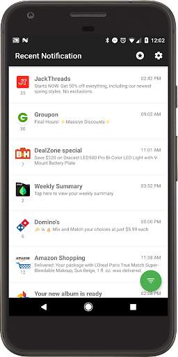 Recent Notification screenshot 2