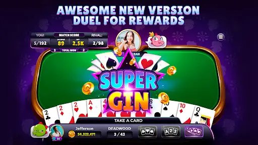 Gin Rummy Super - Card Game screenshot 1