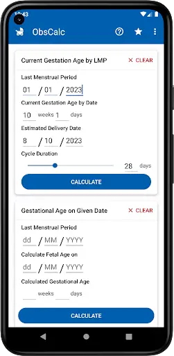 OBS Calc -Pregnancy Calculator screenshot 3