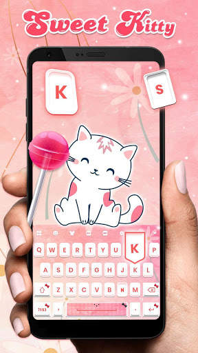 Sweet Kitty - Keyboard Theme स्क्रीनशॉट 1