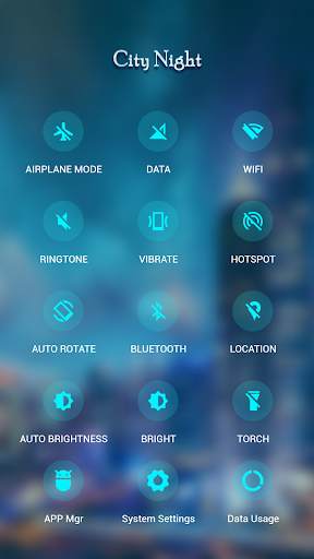 City Night Scene APUS Launcher theme screenshot 3