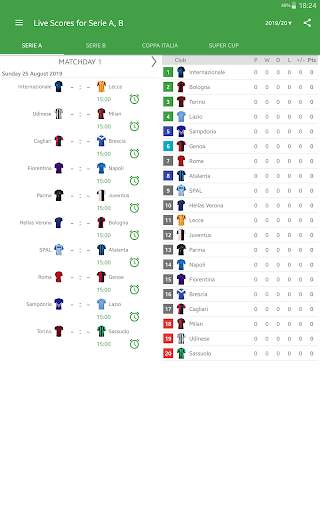 Live Scores for Serie A 2020/2021 screenshot 12