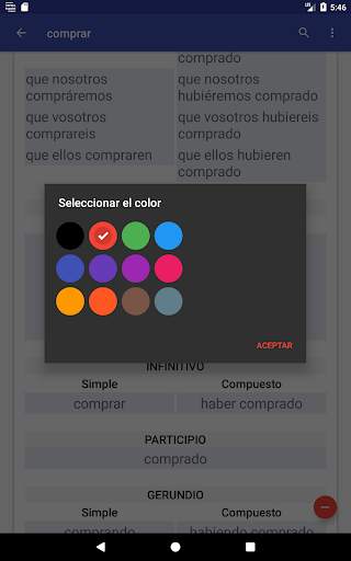 Verbos Español screenshot 15