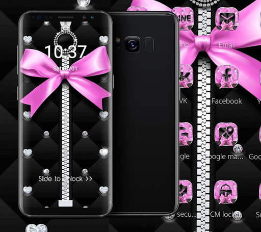 Pink Black Minny Bowknot Theme screenshot 5
