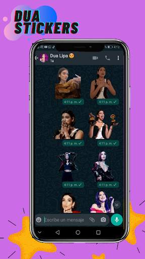 Dua Lipa Stickers for WhatsApp Fans Free screenshot 1