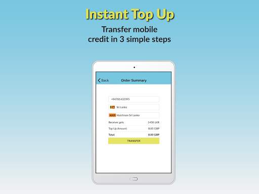 Transfer Home: Mobile Recharge & Top-ups Worldwide screenshot 2