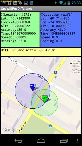 Location Diff GPS vs Wifi screenshot 4