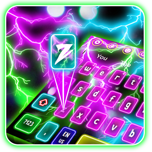 Thunder Neon Keyboard Theme icon