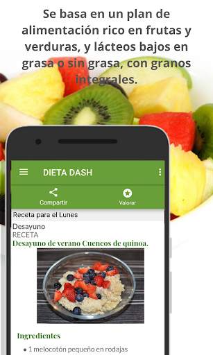 Dieta DASH para la presión arterial alta. screenshot 4