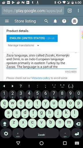 Zazaki Keyboard plugin for OKeyboard screenshot 1