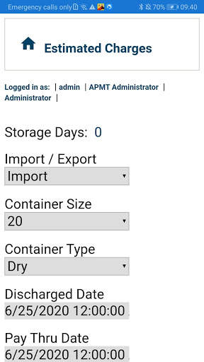 APMT Liberia Customer Portal screenshot 3