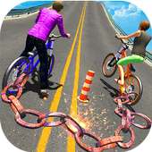 Chained Bicycle: Real Furious Highway Racing Games logo
