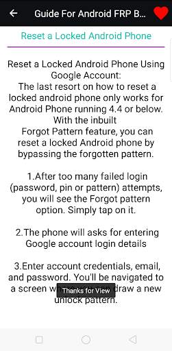 Android FRP Bypass Settings screenshot 4