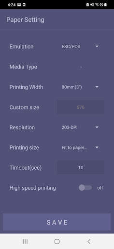 Sewoo Print Service Plugin screenshot 2