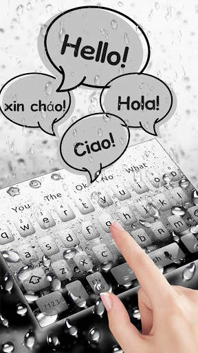 3D Live Rain Drops Keyboard Theme screenshot 2