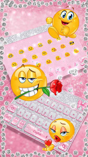 Cute Bow Glitter Keyboard screenshot 3