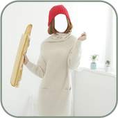Girl Wool Dress Photo Montage 1.2
