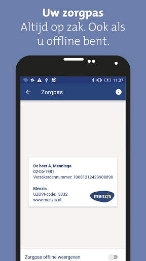 Menzis app 3 تصوير الشاشة