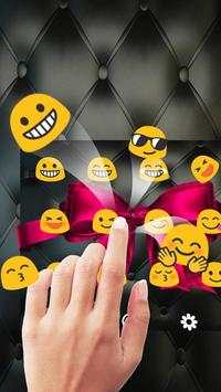 Tema Keyboard Black Pink Bow screenshot 3