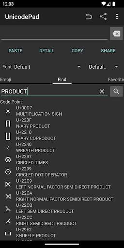 Unicode Pad screenshot 6