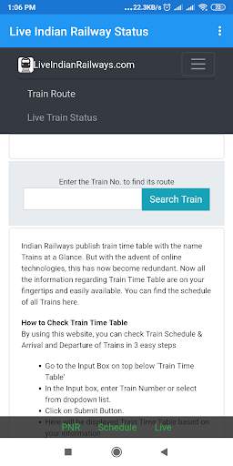 Live Indian Railway Status screenshot 2