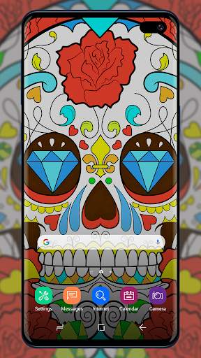 Skull Wallpaper Cool Cute & Scary Skull LockScreen screenshot 4